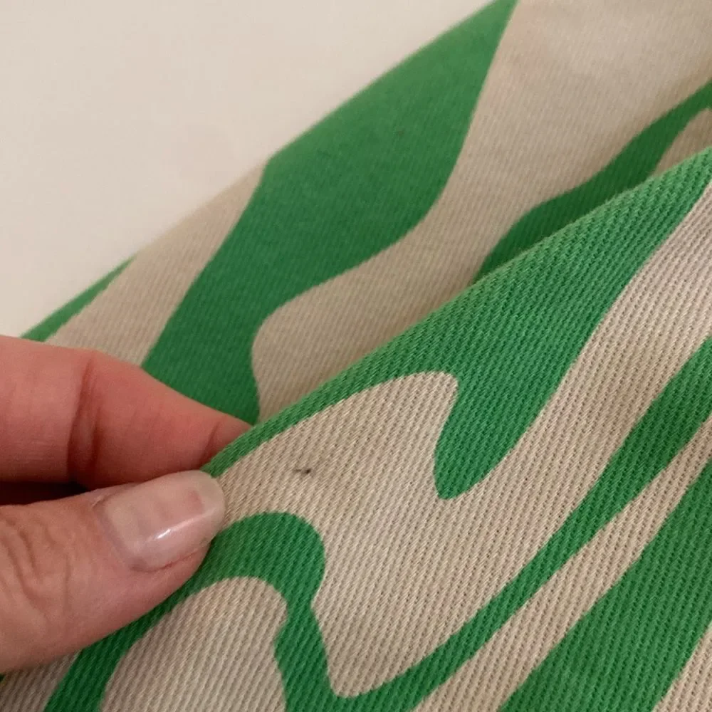 Monki Cotton Twill Swirl Print Shirt in Green Size Small - Picture 13 of 13